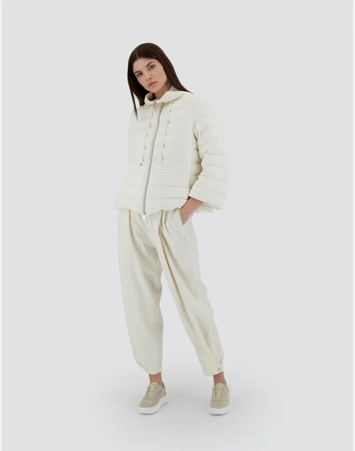 Herno RESORT CAPE IN DUSTY VELVET White Women Capes