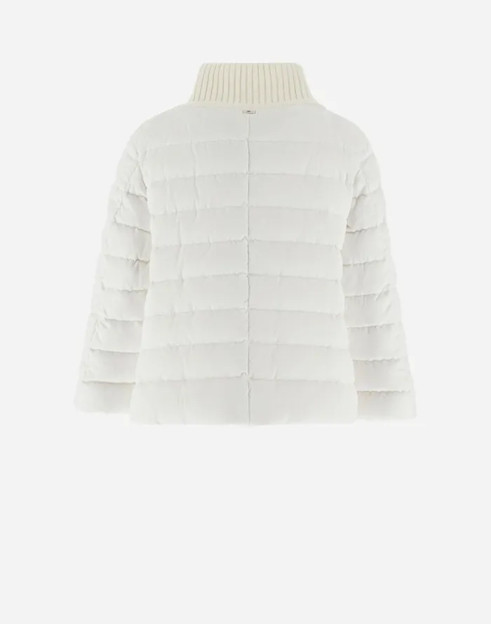 Herno RESORT CAPE IN DUSTY VELVET White Women Capes