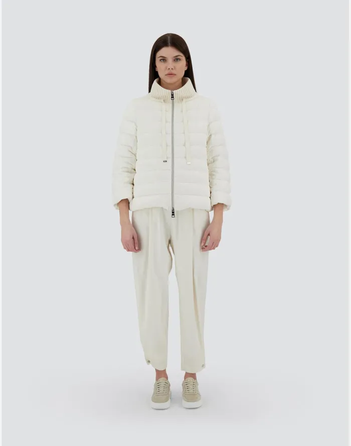 Herno RESORT CAPE IN DUSTY VELVET White Women Capes