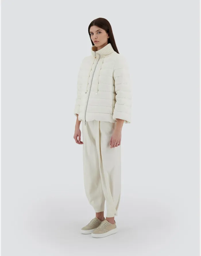 Herno RESORT CAPE IN DUSTY VELVET White Women Capes