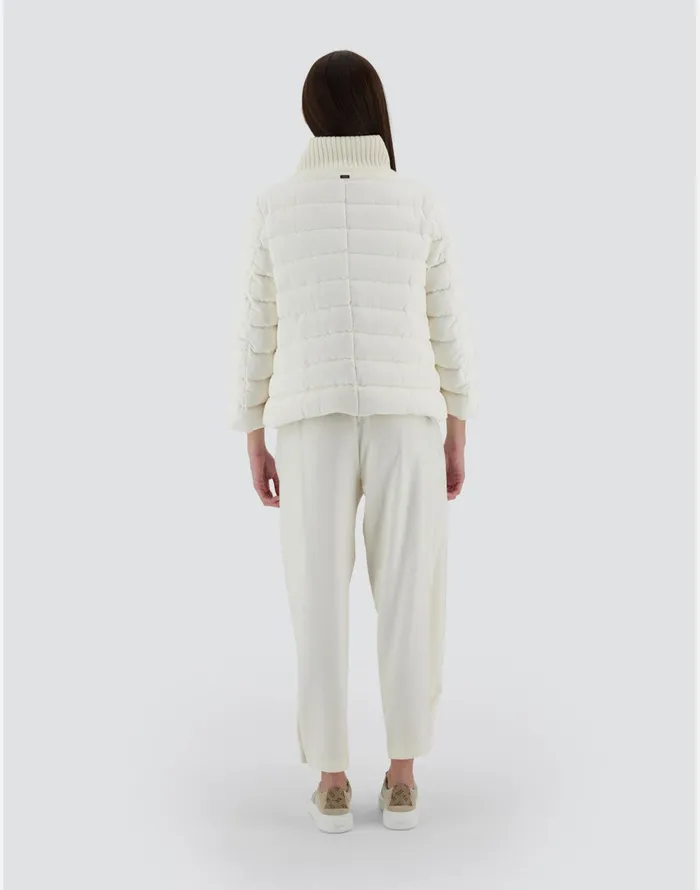 Herno RESORT CAPE IN DUSTY VELVET White Women Capes