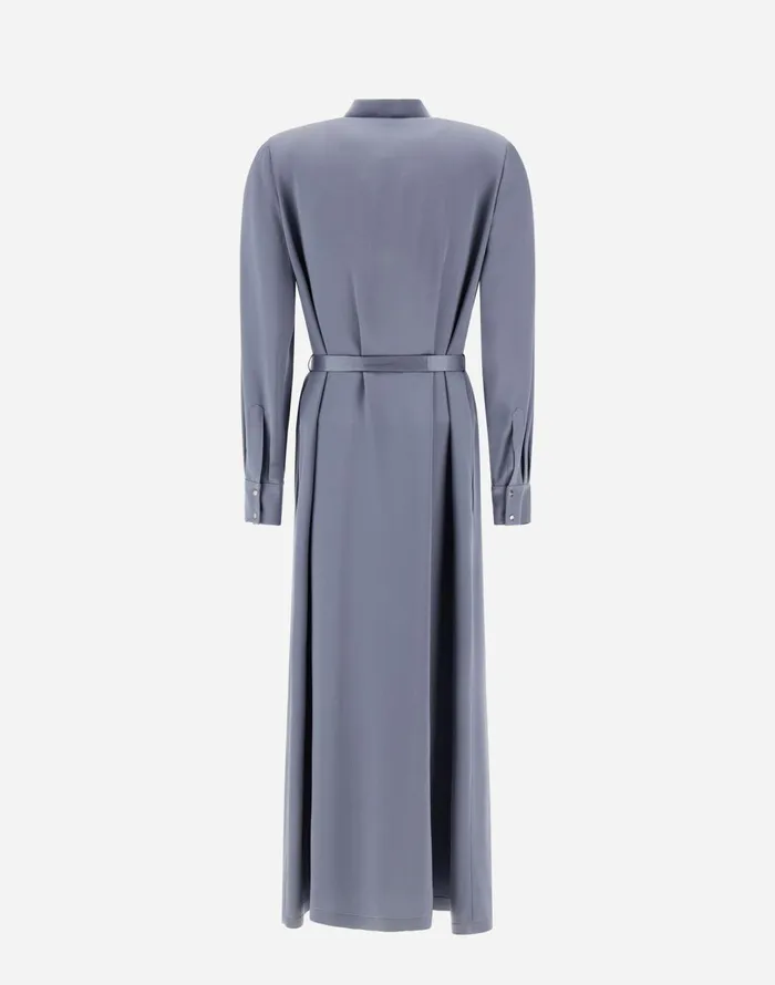 Herno RESORT SHIRT DRESS IN SATIN EFFECT Denim Women Skirts and Dresses