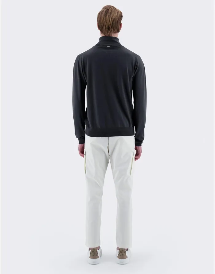 Herno RESORT SWEATER IN ENDLESS WOOL Dark Blue Men Knitwear