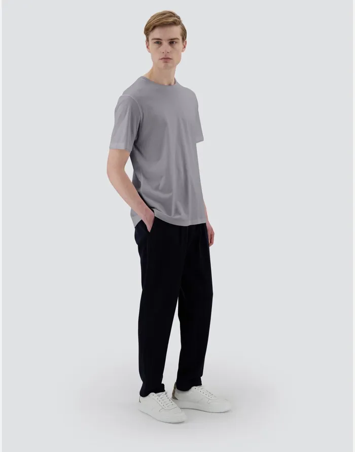 Herno RESORT TSHIRT IN BASIC COTTON Grey Men Tshirts and Polo Shirts