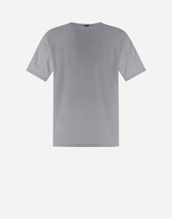 Herno RESORT TSHIRT IN BASIC COTTON Grey Men Tshirts and Polo Shirts
