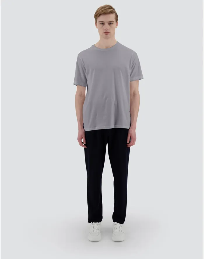 Herno RESORT TSHIRT IN BASIC COTTON Grey Men Tshirts and Polo Shirts