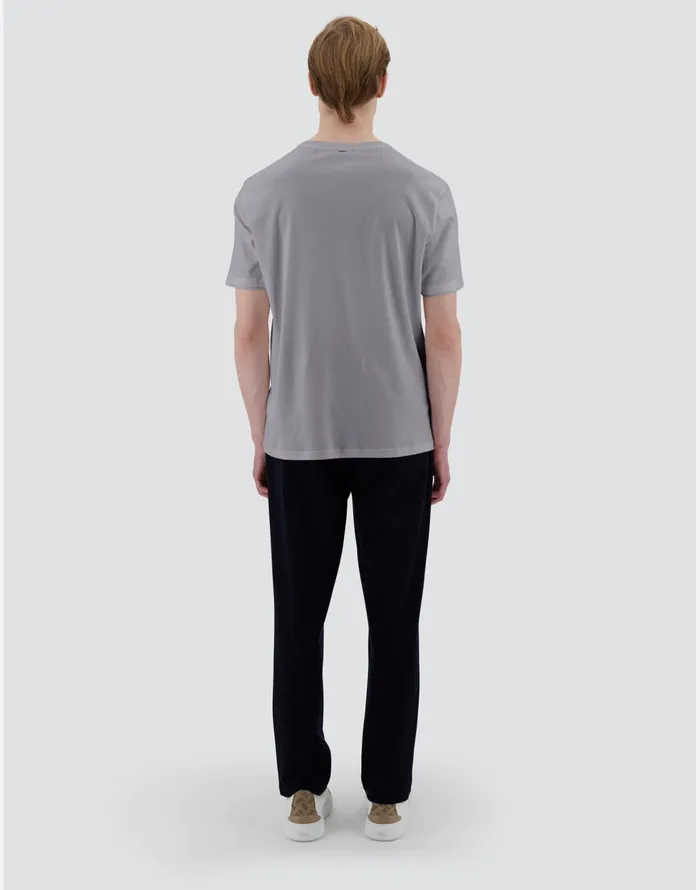 Herno RESORT TSHIRT IN BASIC COTTON Grey Men Tshirts and Polo Shirts