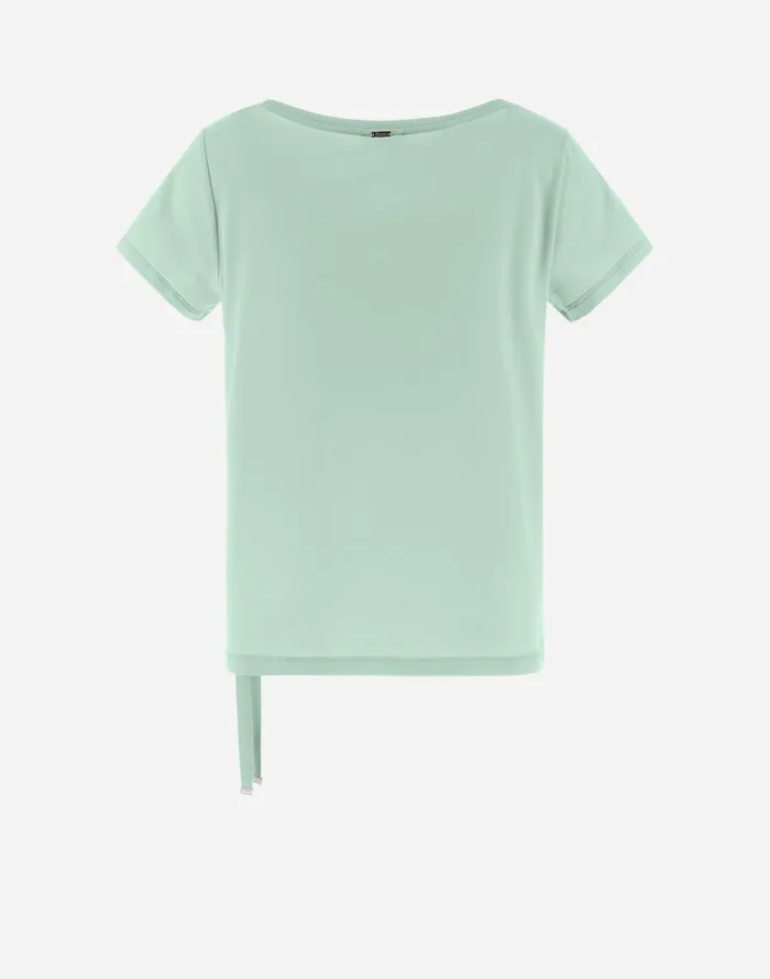 Herno RESORT TSHIRT IN COOL COT Pastel Green Women Tshirts and Tops