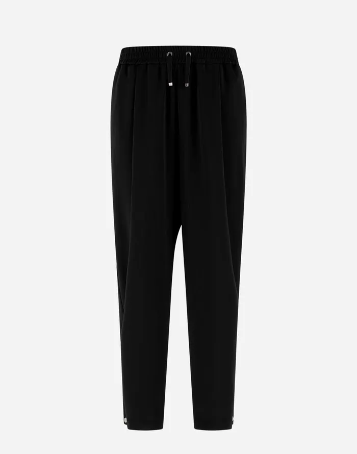 Herno RESORT TROUSERS IN SATIN EFFECT Black Women Trousers