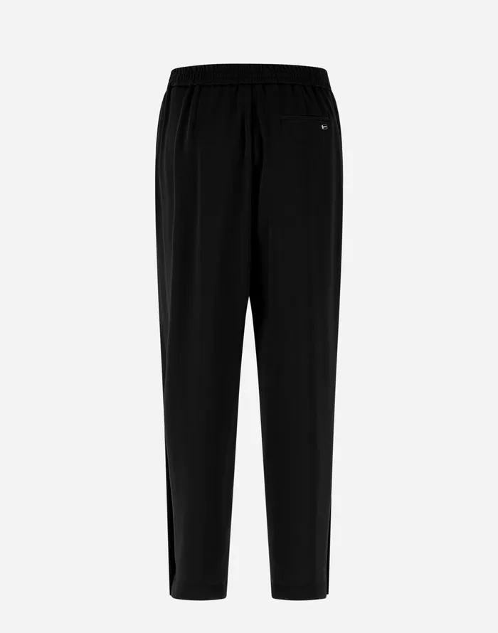 Herno RESORT TROUSERS IN SATIN EFFECT Black Women Trousers