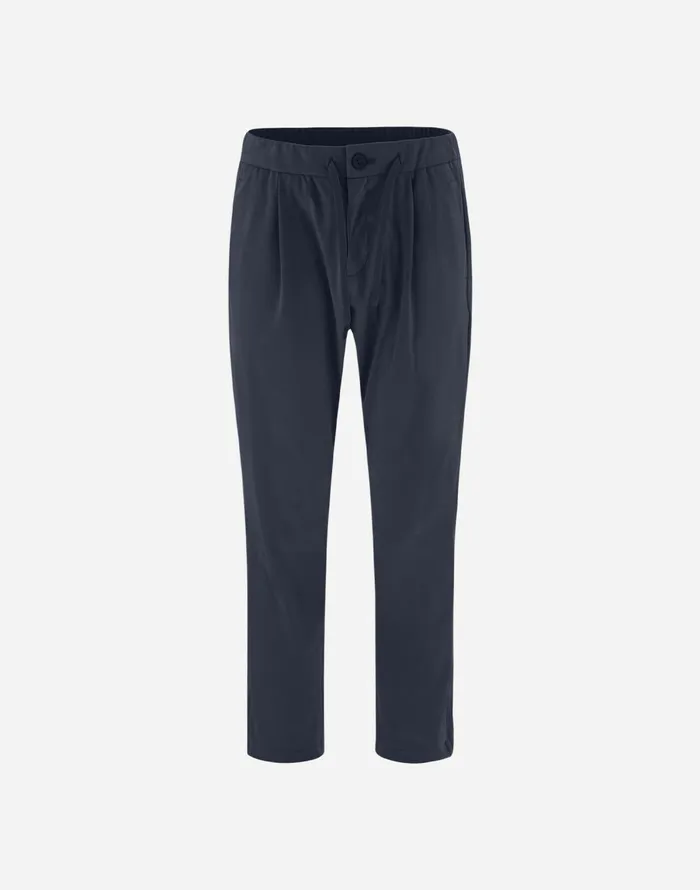 Herno RESORT TROUSERS IN SUEDE EFFECT Resort Blue Men Trousers