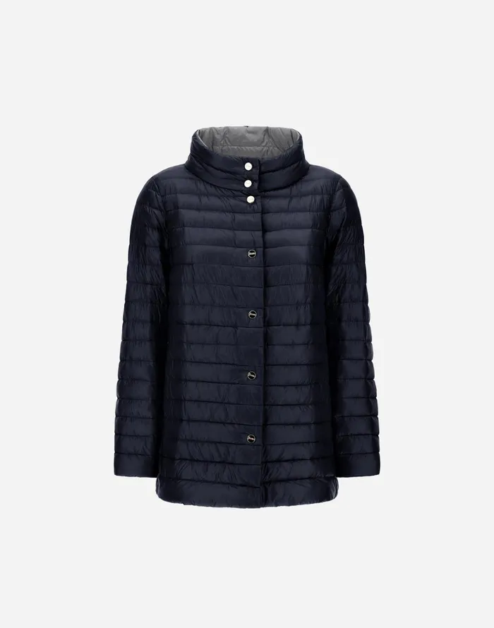 Herno REVERSIBLE ASHAPE JACKET IN NYLON ULTRALIGHT Blue Grey Women AShape