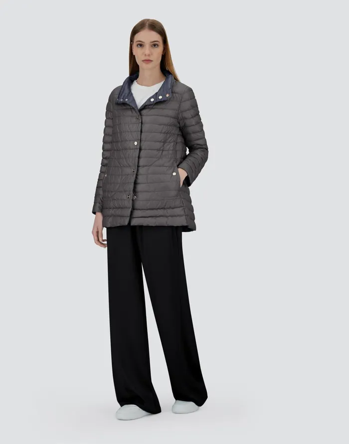 Herno REVERSIBLE ASHAPE JACKET IN NYLON ULTRALIGHT Blue Grey Women AShape