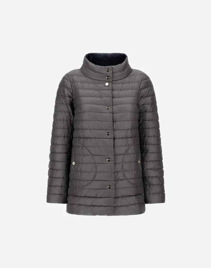 Herno REVERSIBLE ASHAPE JACKET IN NYLON ULTRALIGHT Blue Grey Women AShape