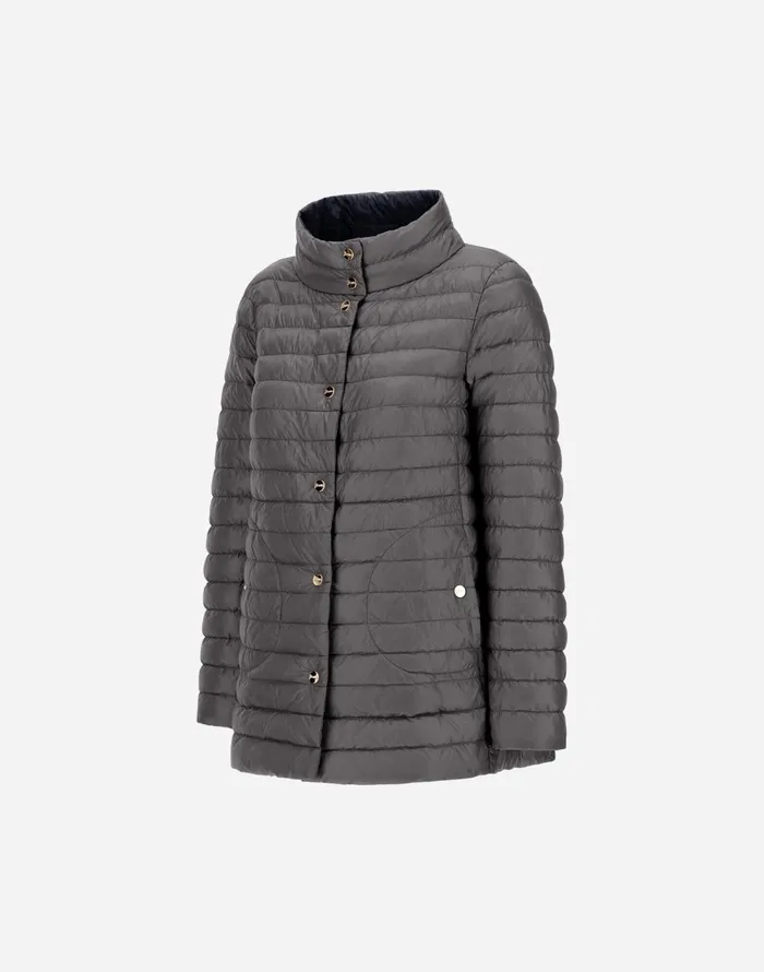 Herno REVERSIBLE ASHAPE JACKET IN NYLON ULTRALIGHT Blue Grey Women AShape