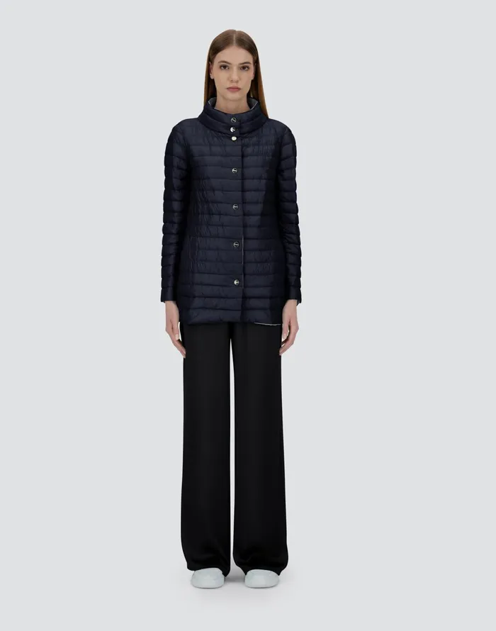Herno REVERSIBLE ASHAPE JACKET IN NYLON ULTRALIGHT Blue Grey Women AShape
