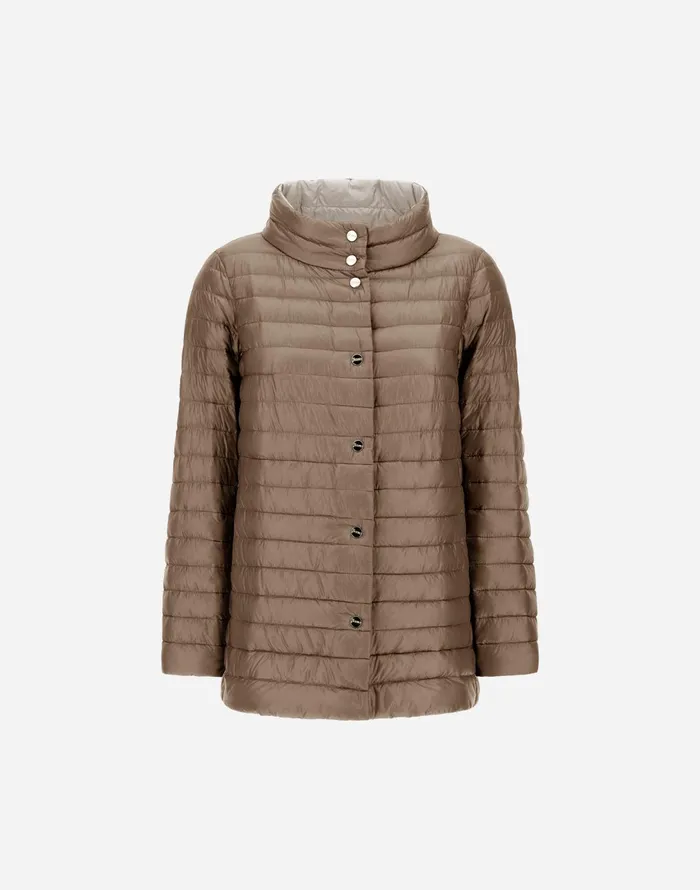 Herno REVERSIBLE ASHAPE JACKET IN NYLON ULTRALIGHT Chantillydove Grey Women AShape