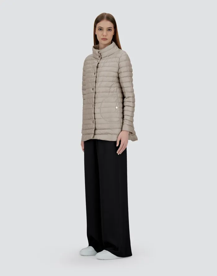 Herno REVERSIBLE ASHAPE JACKET IN NYLON ULTRALIGHT Chantillydove Grey Women AShape