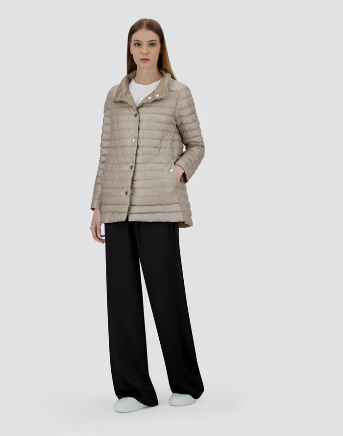 Herno REVERSIBLE ASHAPE JACKET IN NYLON ULTRALIGHT Chantillydove Grey Women AShape