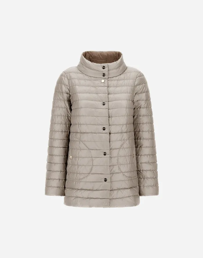 Herno REVERSIBLE ASHAPE JACKET IN NYLON ULTRALIGHT Chantillydove Grey Women AShape