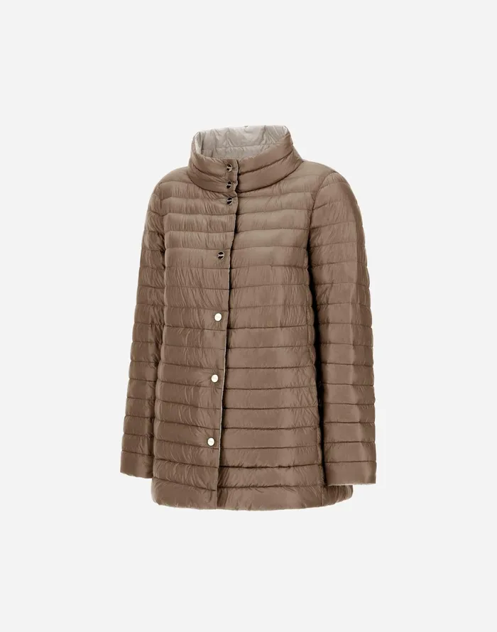 Herno REVERSIBLE ASHAPE JACKET IN NYLON ULTRALIGHT Chantillydove Grey Women AShape