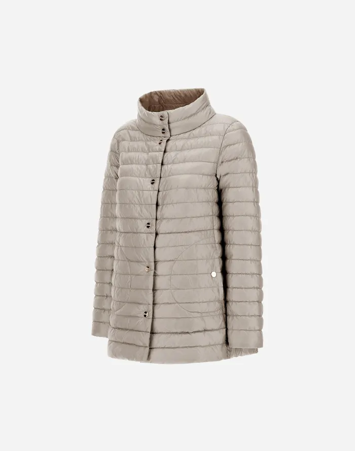 Herno REVERSIBLE ASHAPE JACKET IN NYLON ULTRALIGHT Chantillydove Grey Women AShape