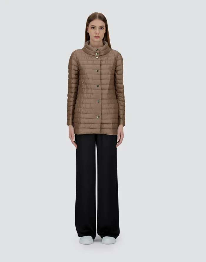 Herno REVERSIBLE ASHAPE JACKET IN NYLON ULTRALIGHT Chantillydove Grey Women AShape