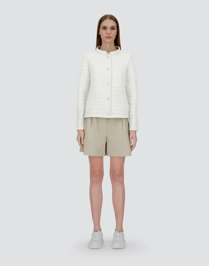 Herno REVERSIBLE JACKET IN ECOAGE AND NYLON ULTRALIGHT Whitecamel Women Parka and Jackets