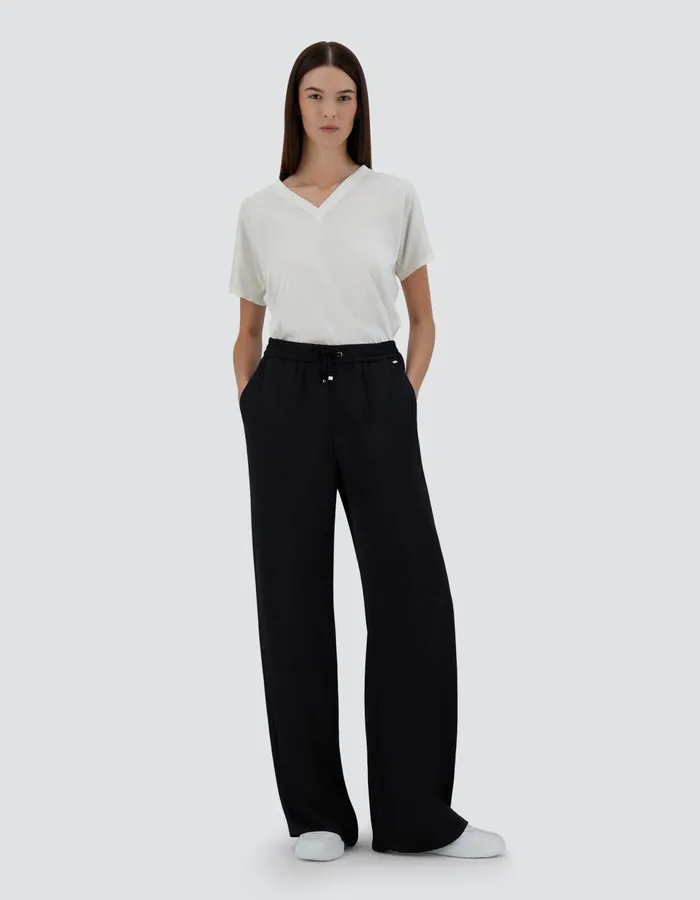 Herno SATIN TROUSERS Black Women Trousers