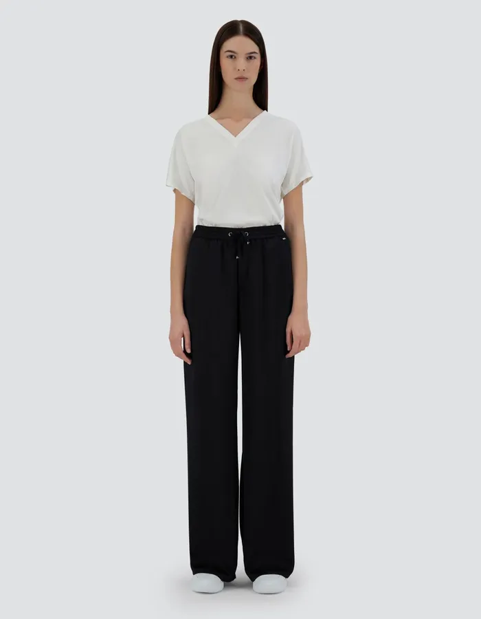 Herno SATIN TROUSERS Black Women Trousers