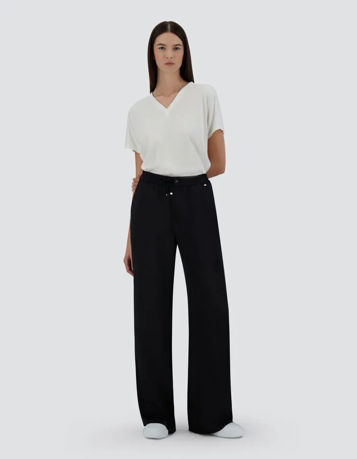 Herno SATIN TROUSERS Black Women Trousers