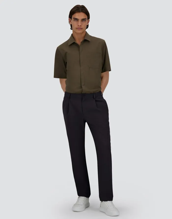 Herno SEERCREASE TROUSERS Blu Navy Men Trousers