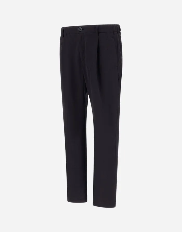 Herno SEERCREASE TROUSERS Blu Navy Men Trousers