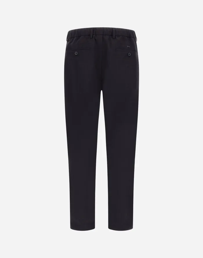 Herno SEERCREASE TROUSERS Blu Navy Men Trousers