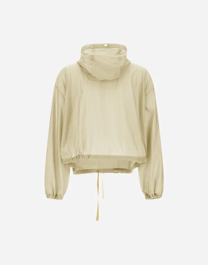 Herno SHINY TECH CRINKLE JACKET Ivory Women Parka and Jackets