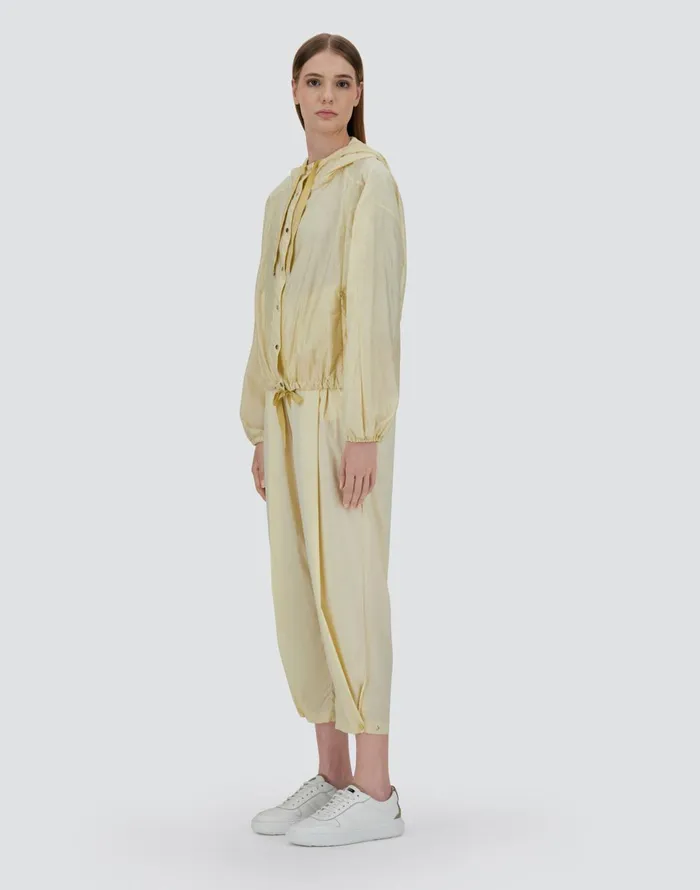 Herno SHINY TECH CRINKLE JACKET Ivory Women Parka and Jackets