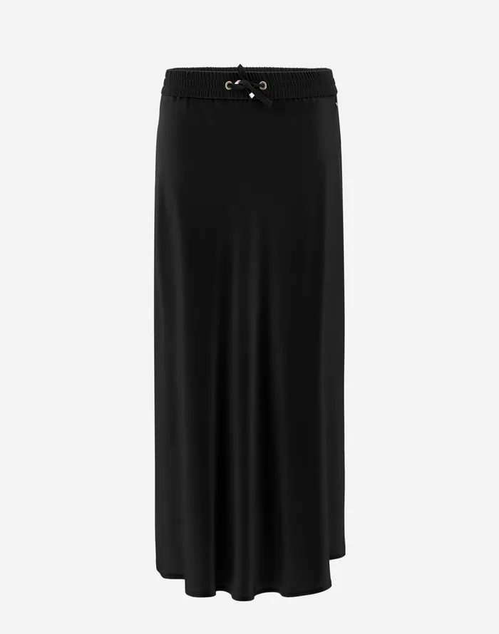 Herno SKIRT IN NEWSATIN EFFECT Black Women Skirts and Dresses