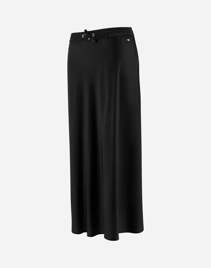 Herno SKIRT IN NEWSATIN EFFECT Black Women Skirts and Dresses
