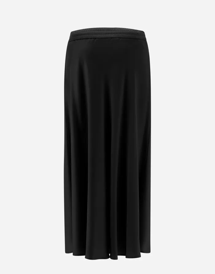 Herno SKIRT IN NEWSATIN EFFECT Black Women Skirts and Dresses