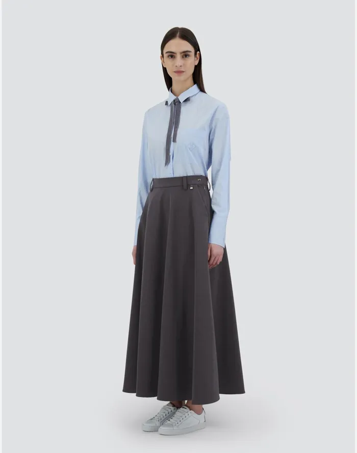 Herno SKIRT IN SOFT WOOL Iron Women Skirts and Dresses