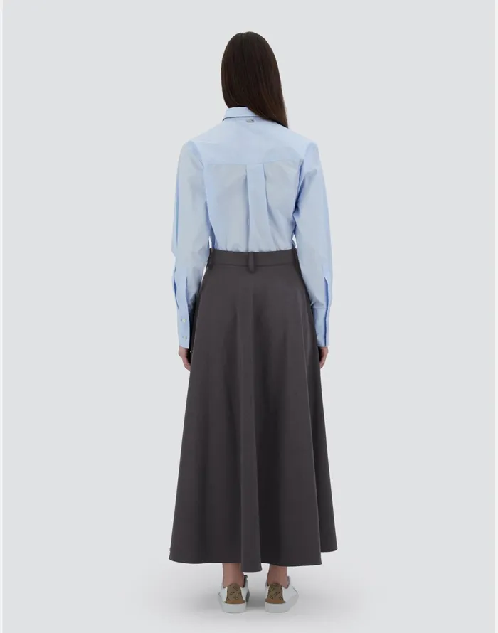 Herno SKIRT IN SOFT WOOL Iron Women Skirts and Dresses