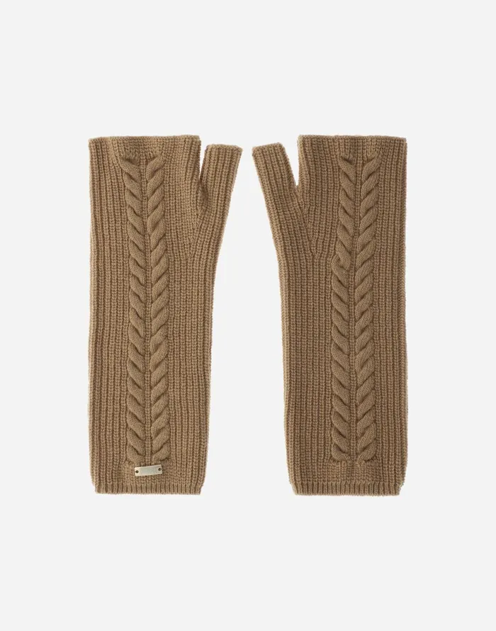 Herno SLEEVES IN COMFY INFINITY Camel Women Sleeves and Gloves
