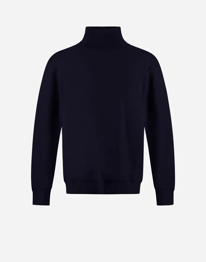 Herno SWEATER IN ENDLESS WOOL Dark Blue Men Sweaters and Cardigan