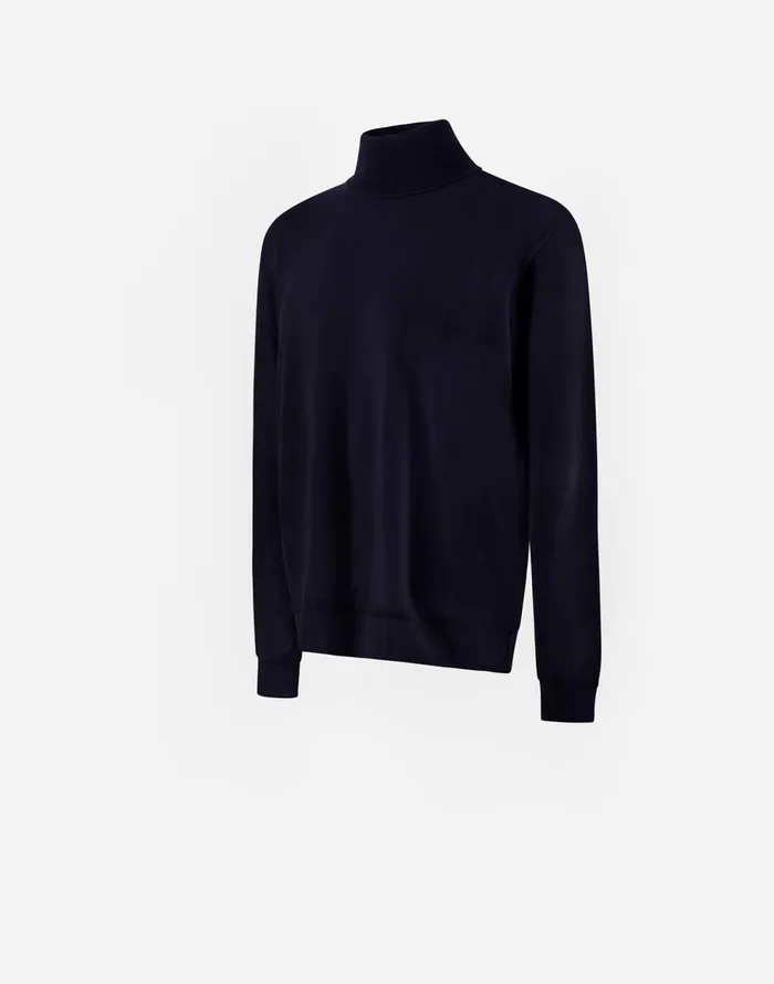 Herno SWEATER IN ENDLESS WOOL Dark Blue Men Sweaters and Cardigan