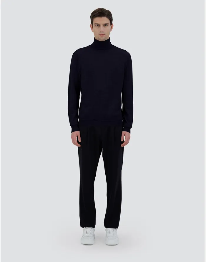 Herno SWEATER IN ENDLESS WOOL Dark Blue Men Sweaters and Cardigan