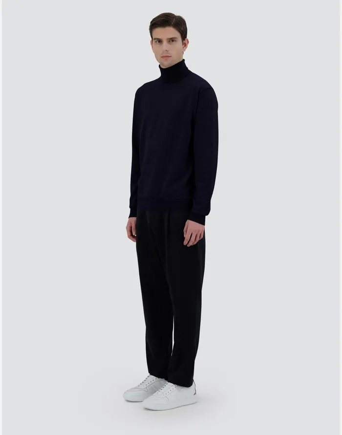 Herno SWEATER IN ENDLESS WOOL Dark Blue Men Sweaters and Cardigan