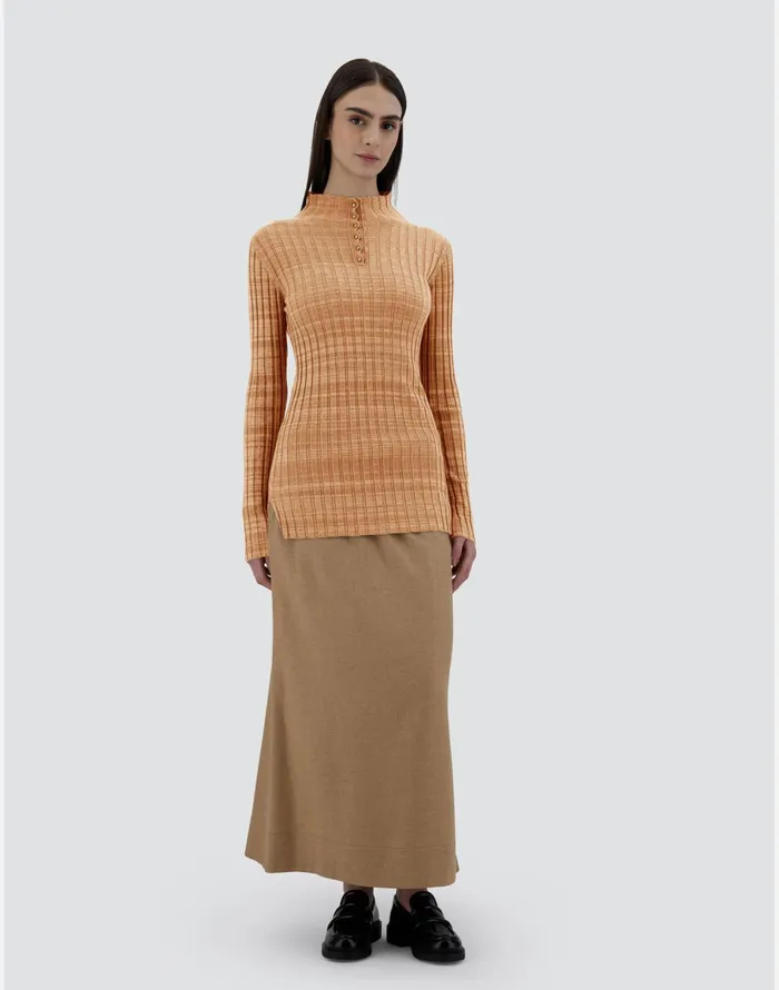 Herno SWEATER IN SILKY WOOL Camel Women Knitwear
