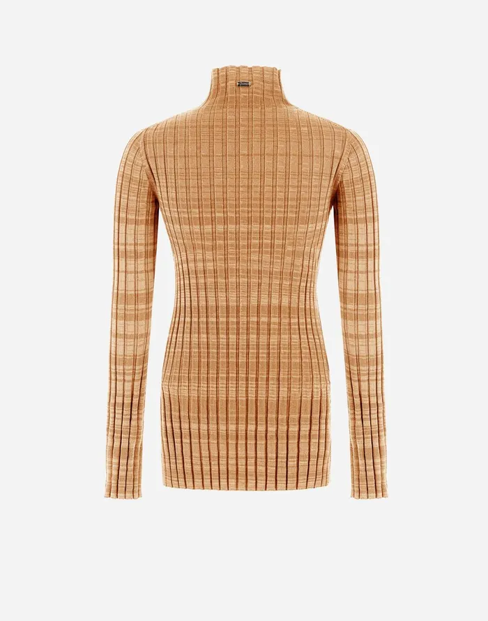 Herno SWEATER IN SILKY WOOL Camel Women Knitwear