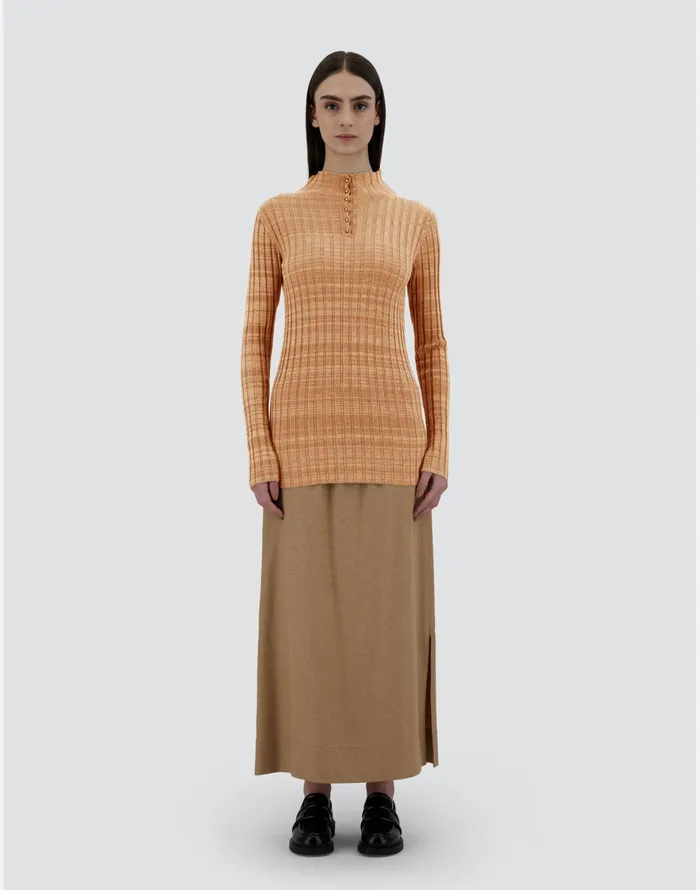 Herno SWEATER IN SILKY WOOL Camel Women Knitwear
