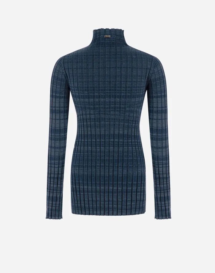 Herno SWEATER IN SILKY WOOL Petrolium Women Knitwear